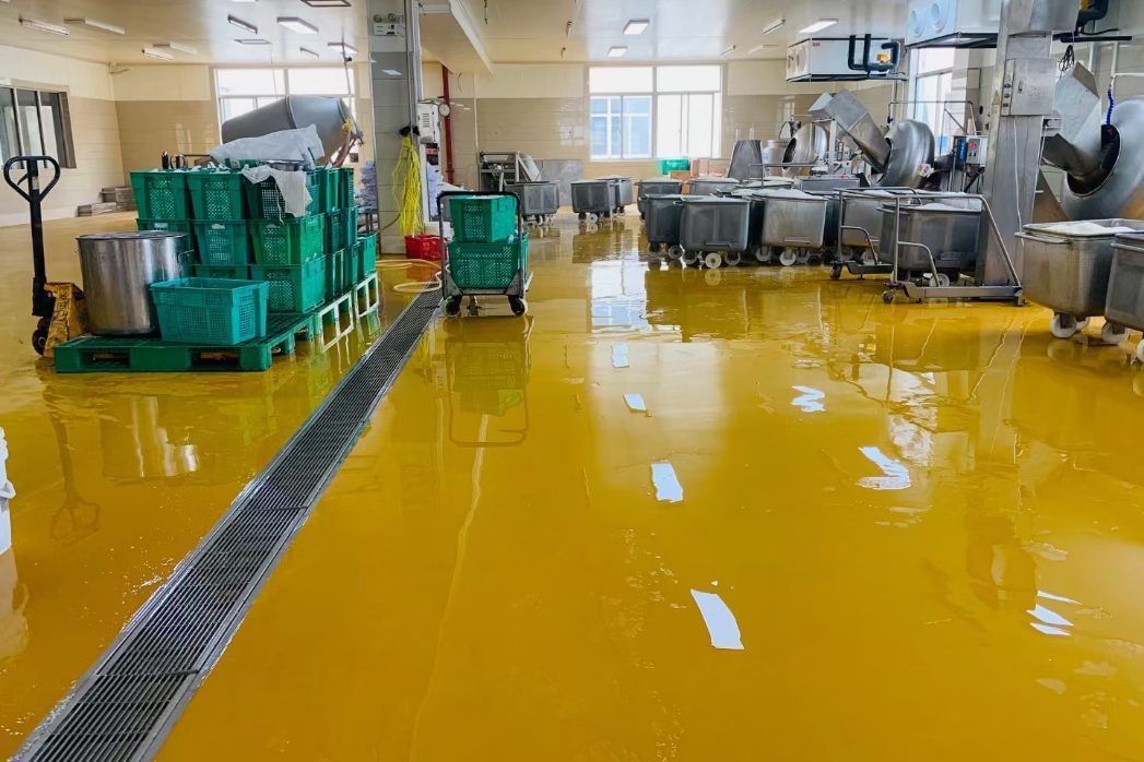 食品级乙烯基超耐磨自流平地坪工程
