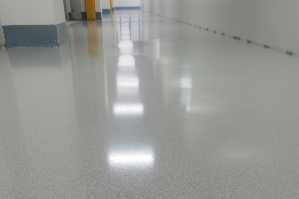 食品级乙烯基彩砂自流平地坪工程